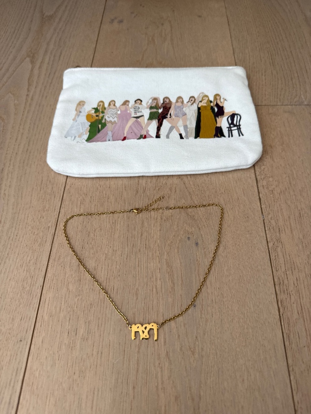 Taylor swift bag and necklace
